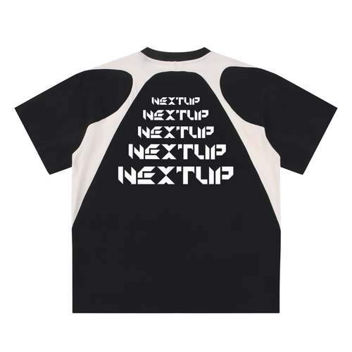 Contrast Panel Cotton T-Shirt