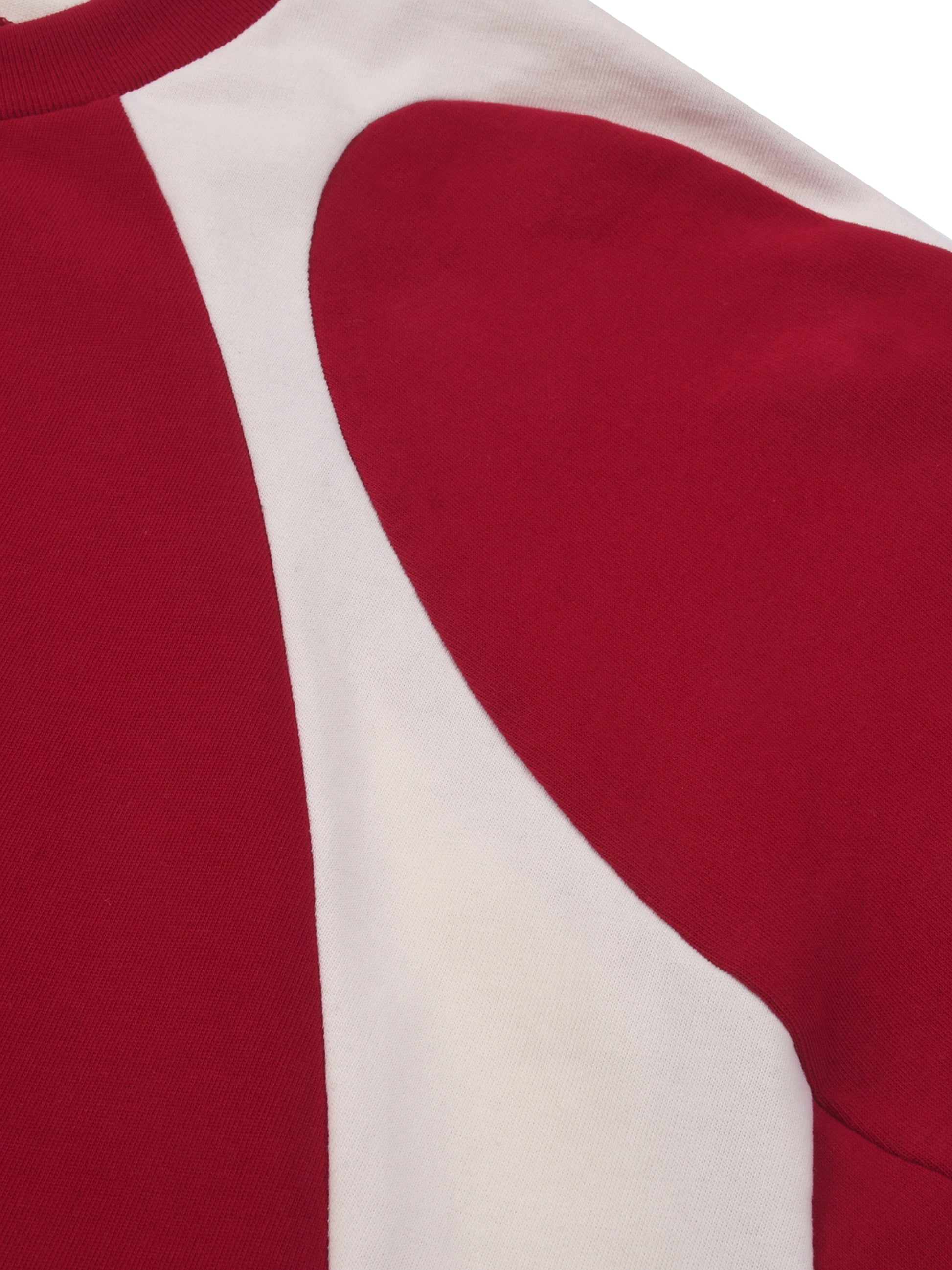 Next Up Performance Contrast Panel Cotton T-Shirt (Wavy Design)